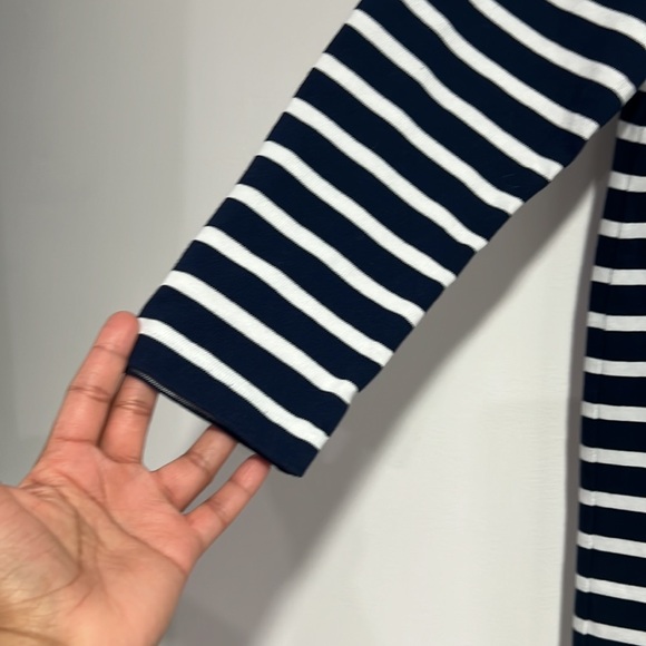 POLO Ralph Lauren Navy Nautical Striped Boat neck Dress Sz Large - Picture 4 of 8